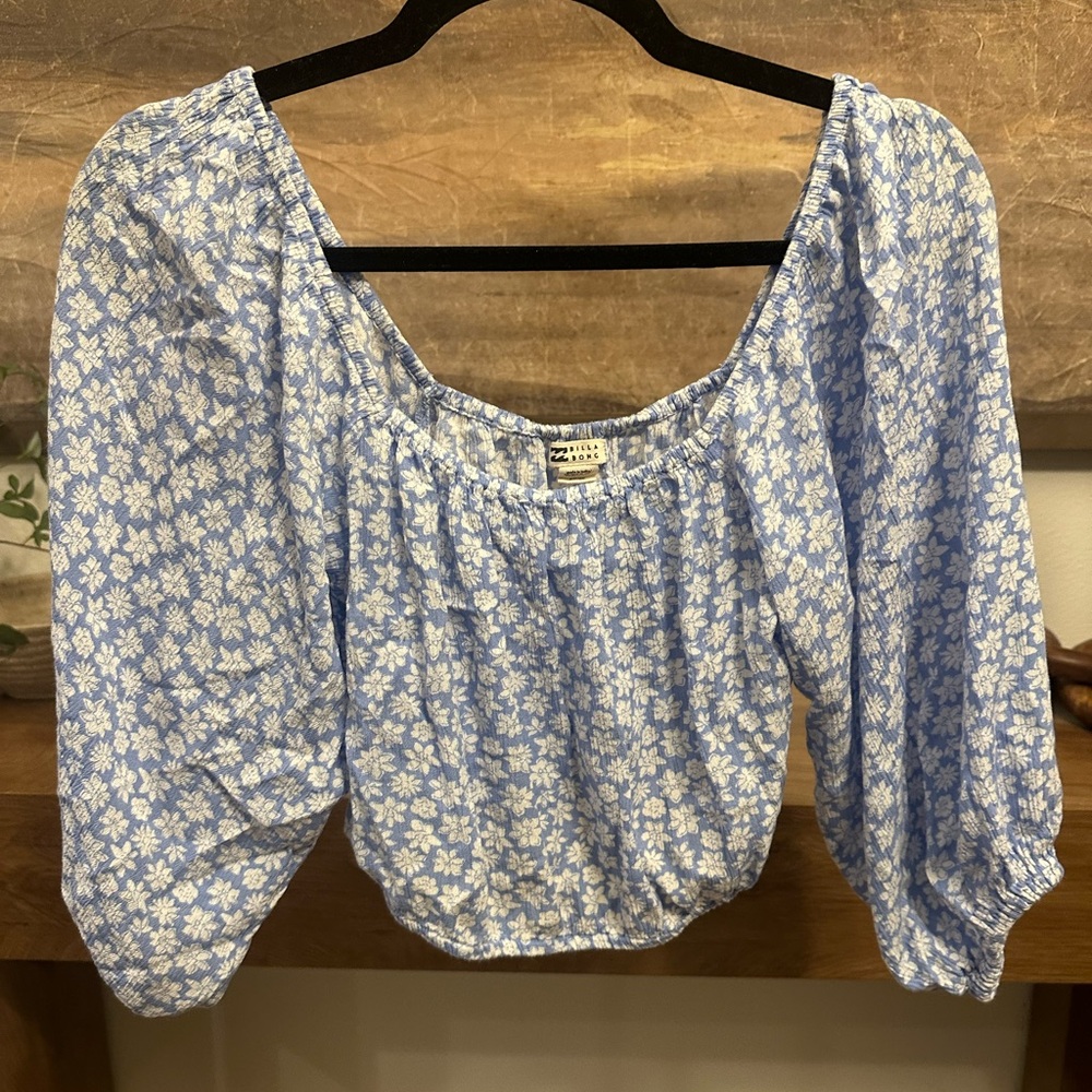 Billabong Light Blue Floral Blouse